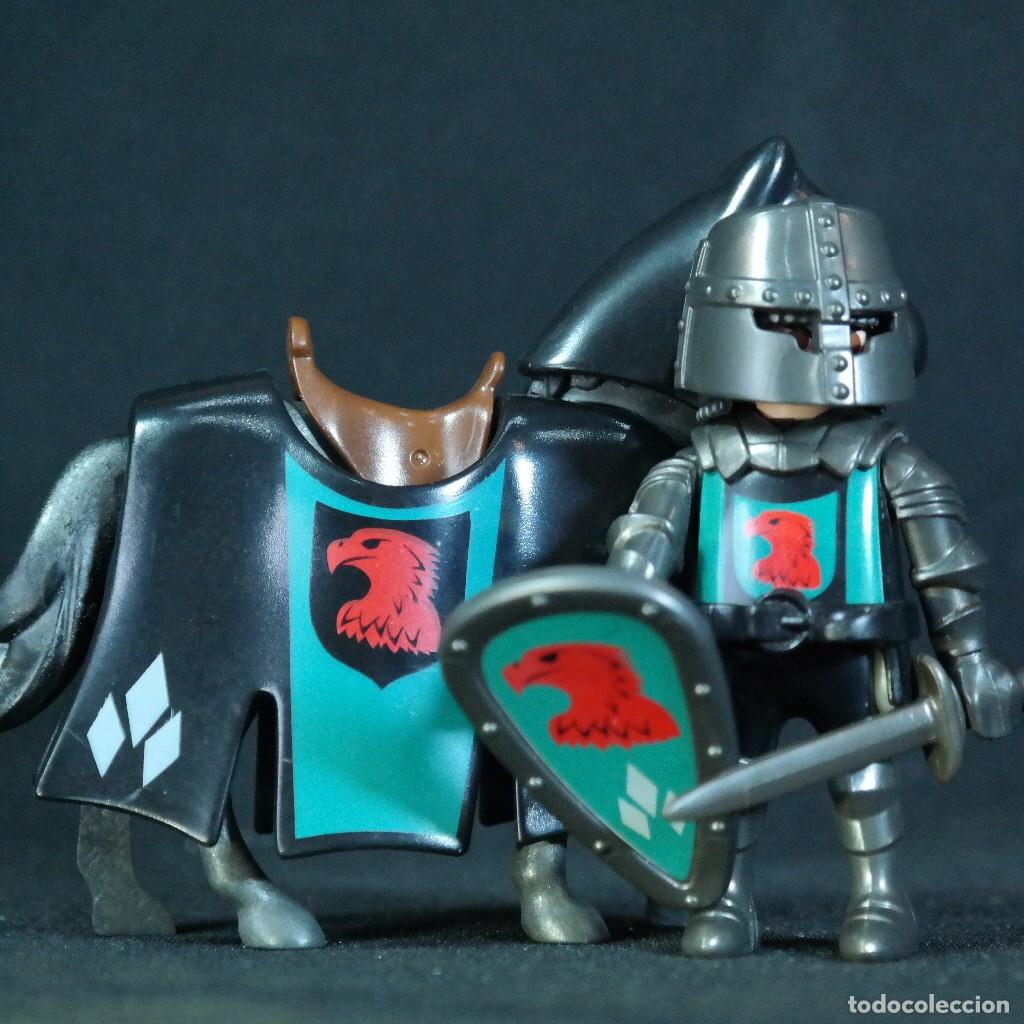 Playmobil: Playmobil caballero medieval de aguila con caballo ☼