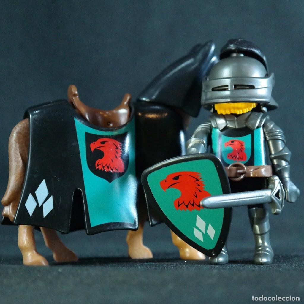 Playmobil: Playmobil caballero medieval con barba rubia con caballo ☼