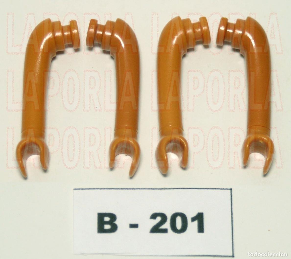 Playmobil: PLAYMOBIL 4 BRAZOS MORENOS (2 PARES IZQ-DCHO) - INDIOS IND&Iacute;GENAS (B-201)