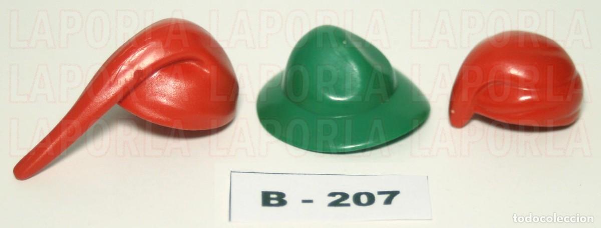Playmobil: PLAYMOBIL 3 GORROS SOMBREROS MEDIEVALES - SIERVO VASALLO CAMPESINO NAVIDAD (B-207)