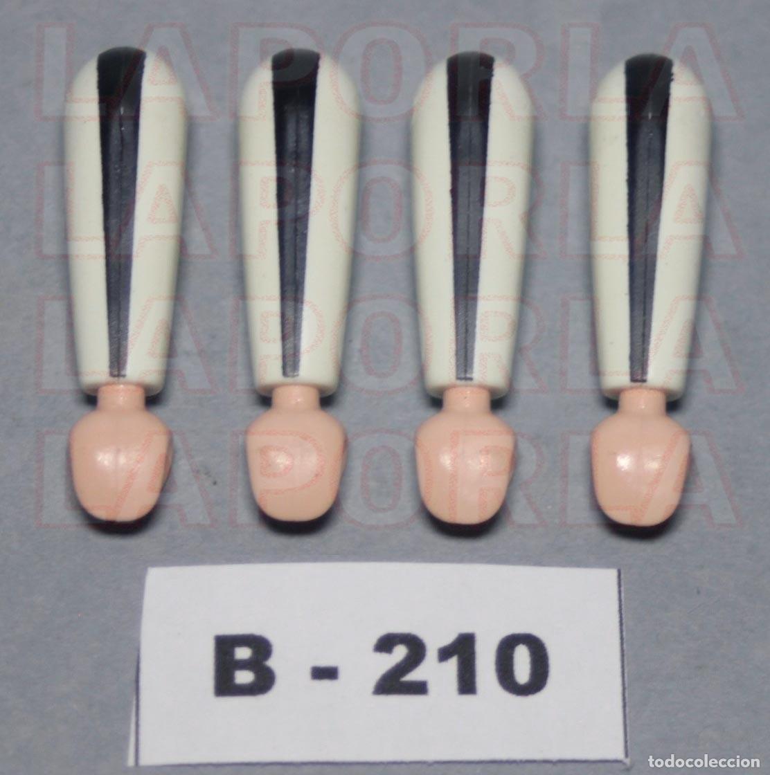 Playmobil: PLAYMOBIL 4 BRAZOS BLANCOS CON RAYA NEGRA (B-210)