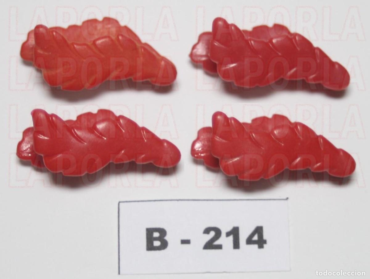 Playmobil: PLAYMOBIL 4 PLUMAS ROJO PARA CASCO O CAPERUZA CABALLO - MEDIEVAL CABALLERO (B-214)