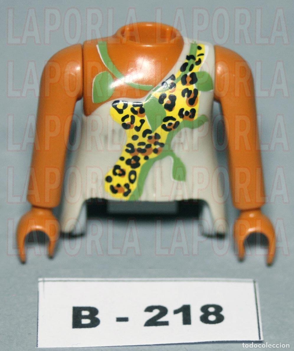 Playmobil: PLAYMOBIL TORSO MUJER CON ESQUELETO Y BRAZOS TEZ MORENA - SELVA JUNGLA &Aacute;FRICA (B-218)