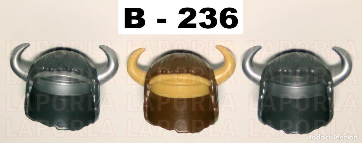 Playmobil: PLAYMOBIL 3 CASCOS CON CUERNOS INDIOS - TRIBU OESTE WESTERN (B-236)