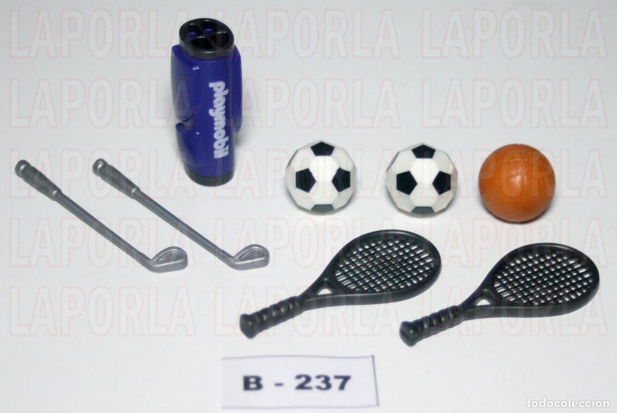 Playmobil: PLAYMOBIL ACCESORIOS DEPORTE - GOLF TENIS F&Uacute;TBOL BALONCESTO RAQUETA BAL&Oacute;N PELOTA (B-237)