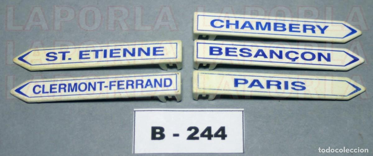 Playmobil: PLAYMOBIL 5 LETREROS SE&Ntilde;ALIZACI&Oacute;N - PAR&Iacute;S CHAMBERY BESAN&Ccedil;ON (B-244)