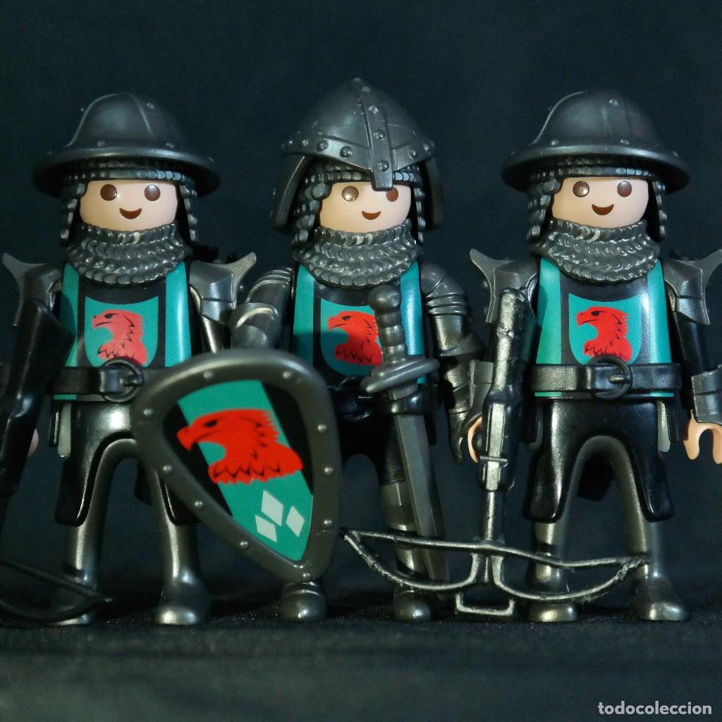 Playmobil: Playmobil tres caballeros de aguila medieval ☼