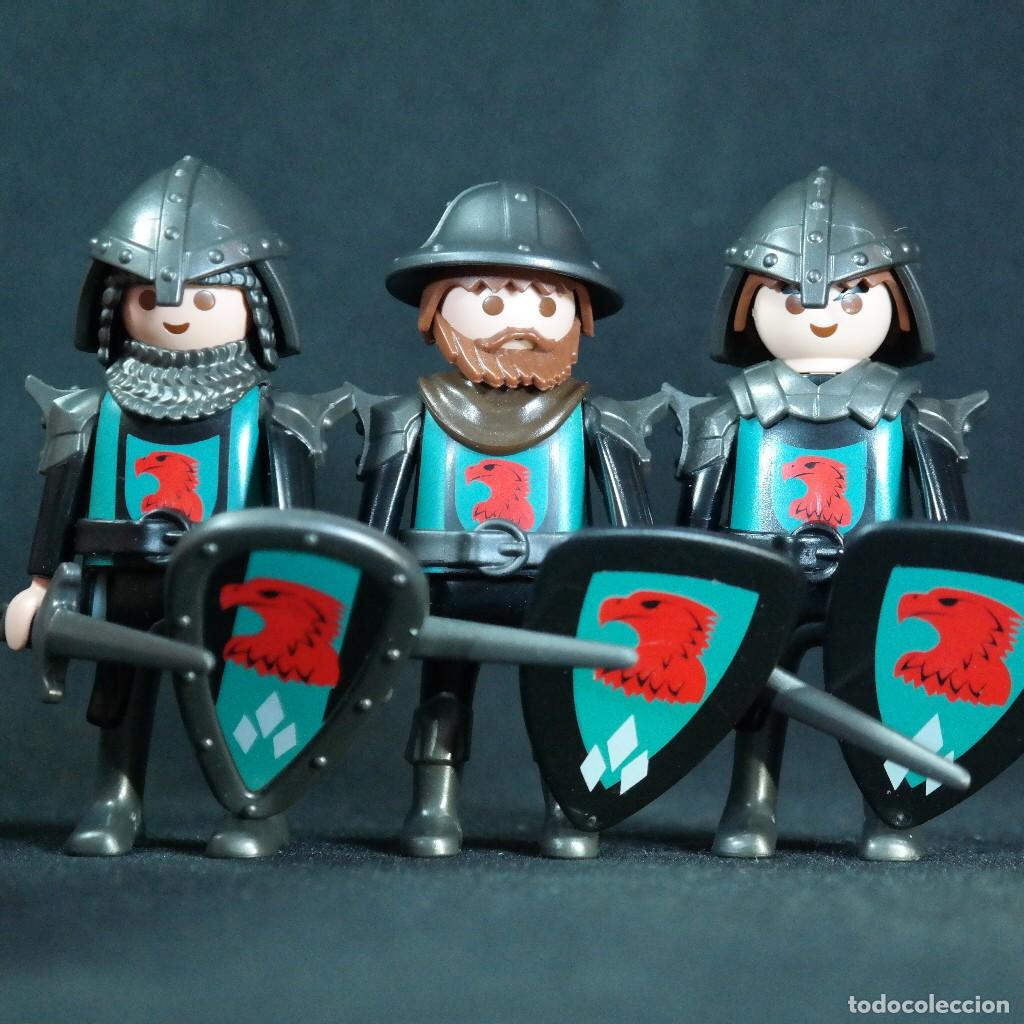 Playmobil: Playmobil 3 caballeros de aguila medievales ☼