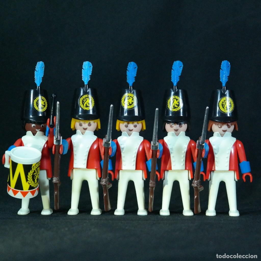 Playmobil: Playmobil 5 soldados inlgleses con tambor ☼