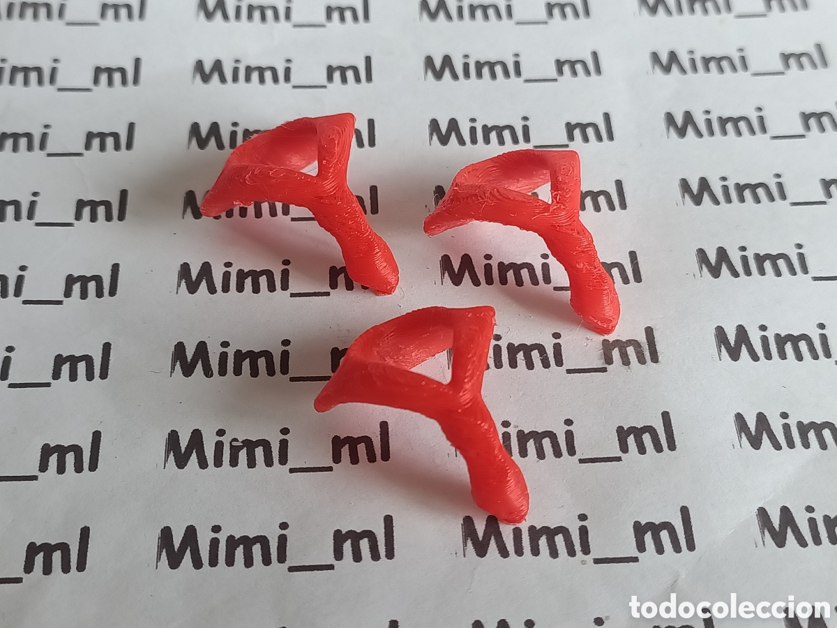 Playmobil: 3 pa&ntilde;uelos rojos lazos cuello en impresi&oacute;n 3d compatibles Playmobil western
