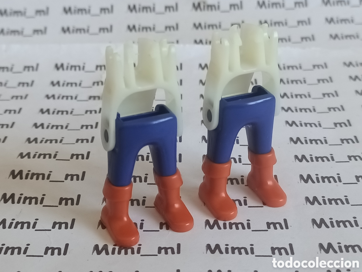 Playmobil: Playmobil 2 pares piernas con esqueleto hombre medieval vikingo botas recambios figuras