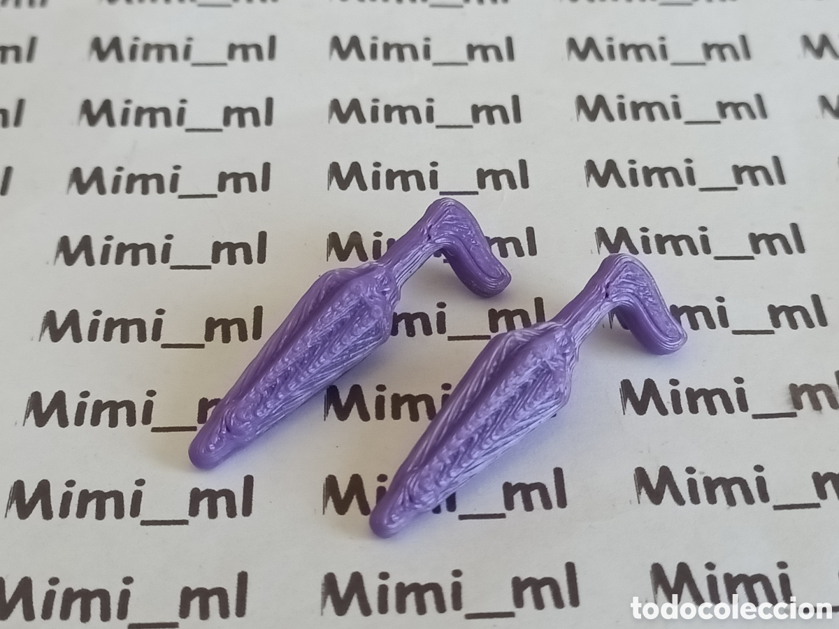 Playmobil: 2 paraguas lilas en impresi&oacute;n 3d compatibles Playmobil serie rosa western oeste