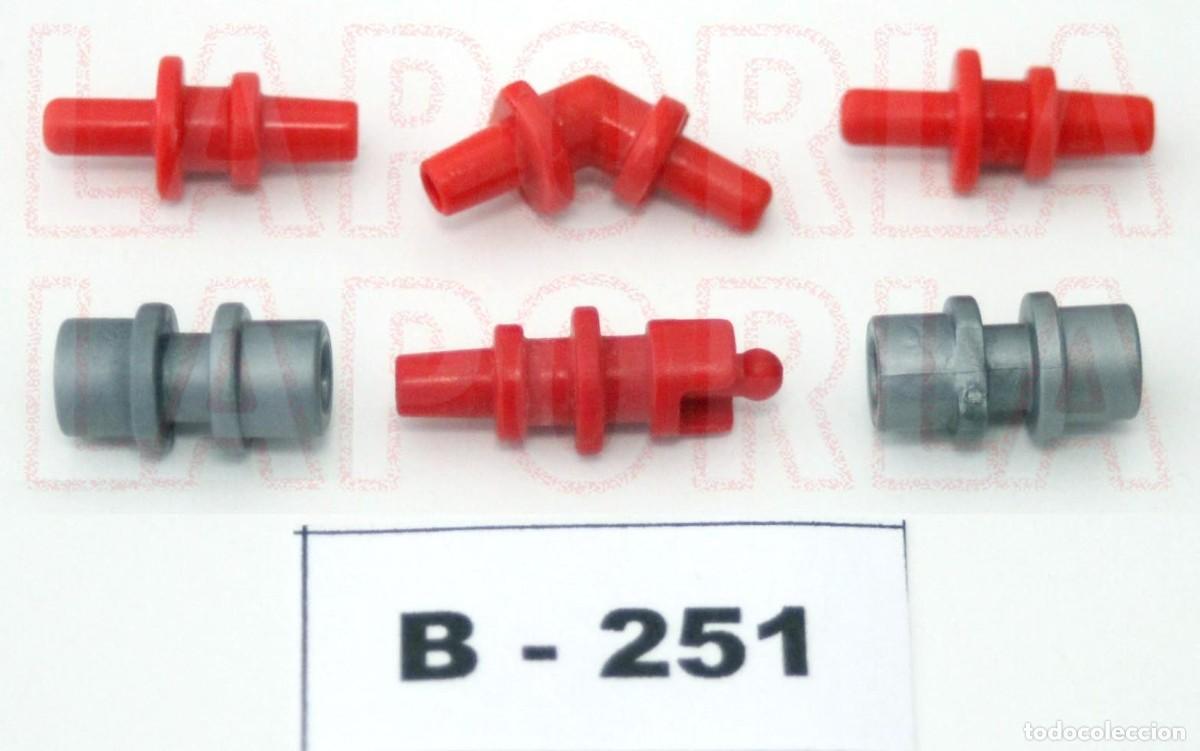 Playmobil: PLAYMOBIL 6 EMPALMES CONEXI&Oacute;N MANGUERAS - BOMBEROS AGUA RIEGO TUBO (B-251)