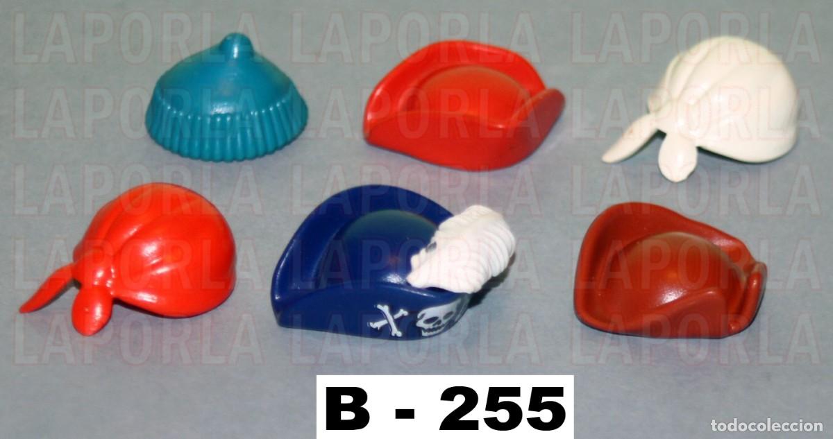 Playmobil: PLAYMOBIL 6 SOMBREROS Y GORROS PIRATAS - BUCANERO CAPIT&Aacute;N GRUMETE (B-255)