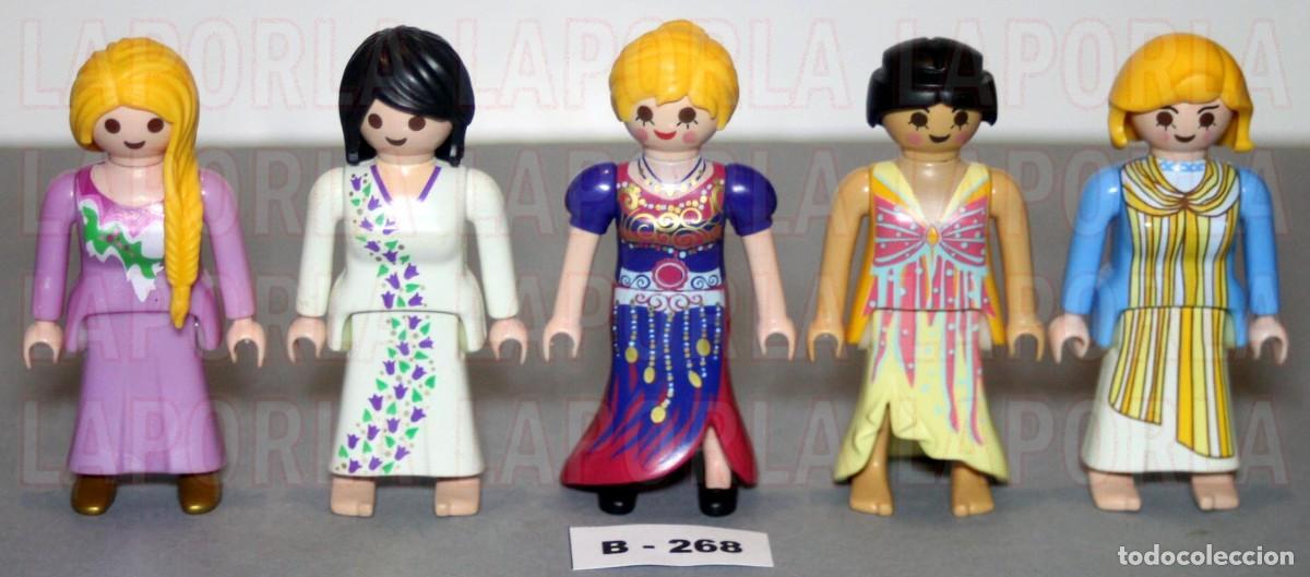 Playmobil: PLAYMOBIL 5 FIGURAS MUJERES PRINCESAS FANTAS&Iacute;A MEDIEVAL HADA (B-268)