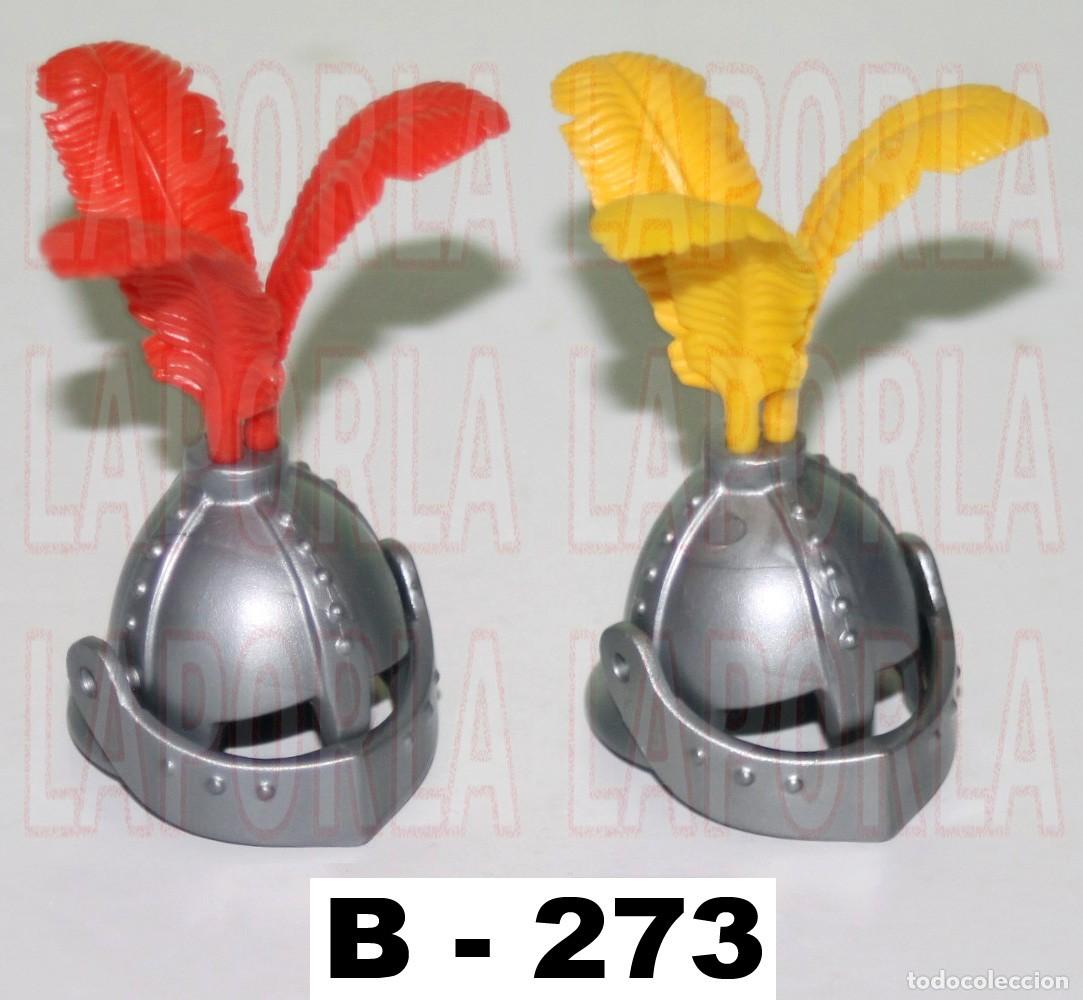 Playmobil: PLAYMOBIL 2 CASCOS CON PLUMAS - MEDIEVAL TORNEO CABALLERO (B-273)