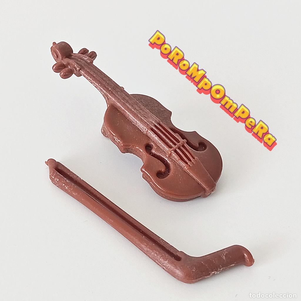 Playmobil: PLAYMOBIL VIOL&Iacute;N + ARCO MARR&Oacute;N OSCURO VIOLINISTA INSTRUMENTO M&Uacute;SICO M3