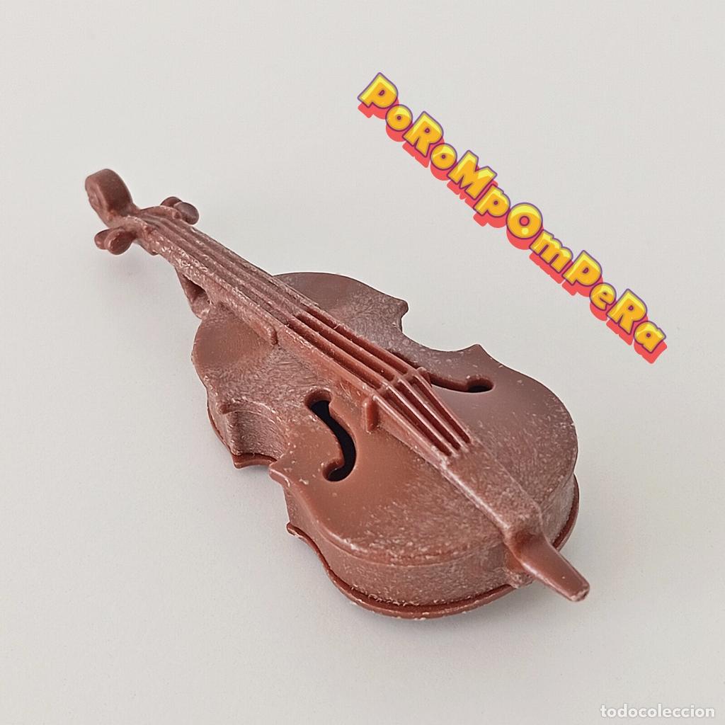 Playmobil: PLAYMOBIL VIOLONCHELO MARR&Oacute;N OSCURO CHELO INSTRUMENTO MUSICAL M3