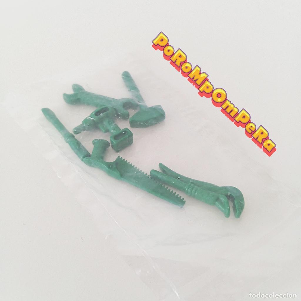 Playmobil: PLAYMOBIL LOTE X6 HERRAMIENTAS VERDES FONTANERO 4655 M3