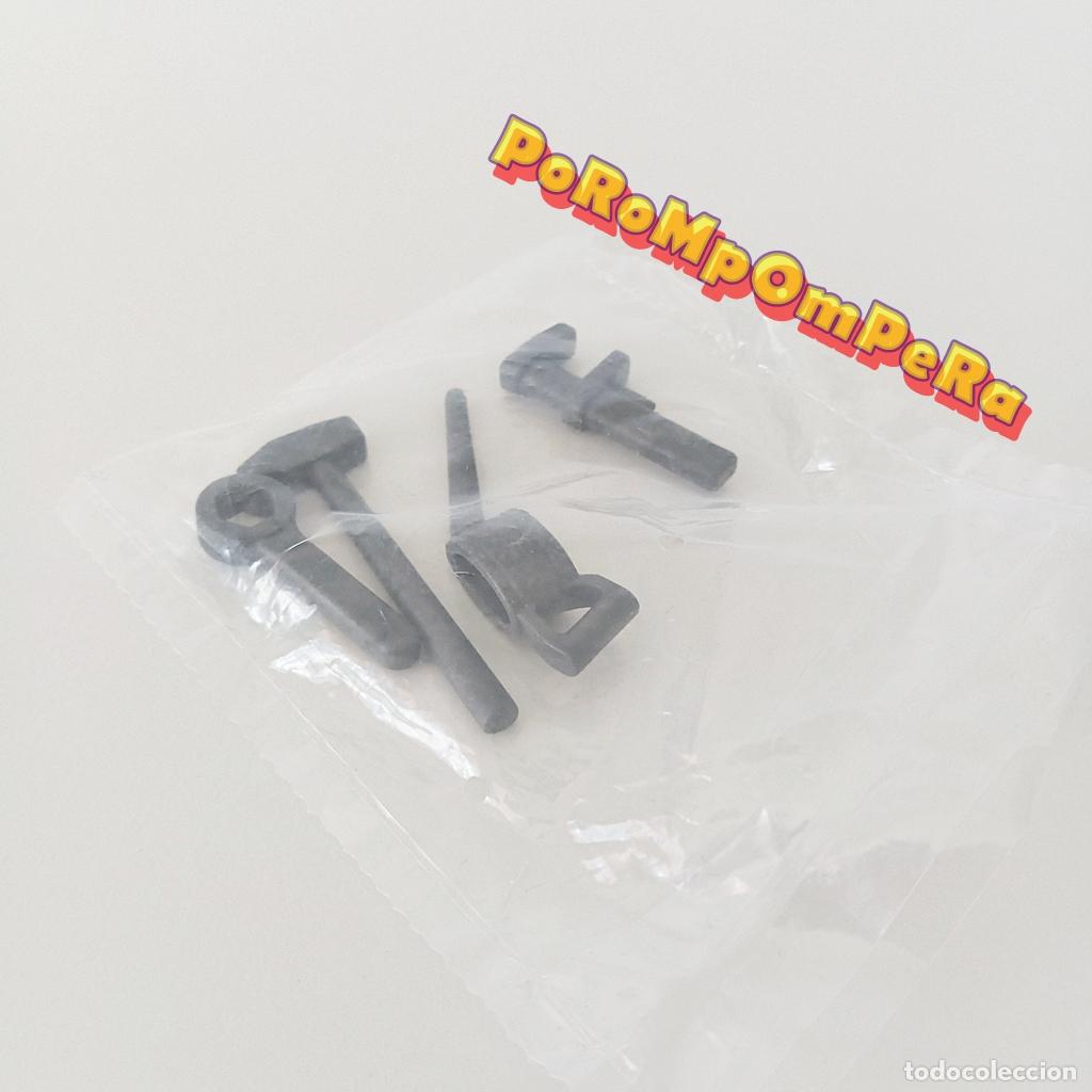 Playmobil: PLAYMOBIL LOTE X4 HERRAMIENTAS GRIS OSCURO 3197 3334 3992 4041 4078 4422 4640 5011 7398 M3