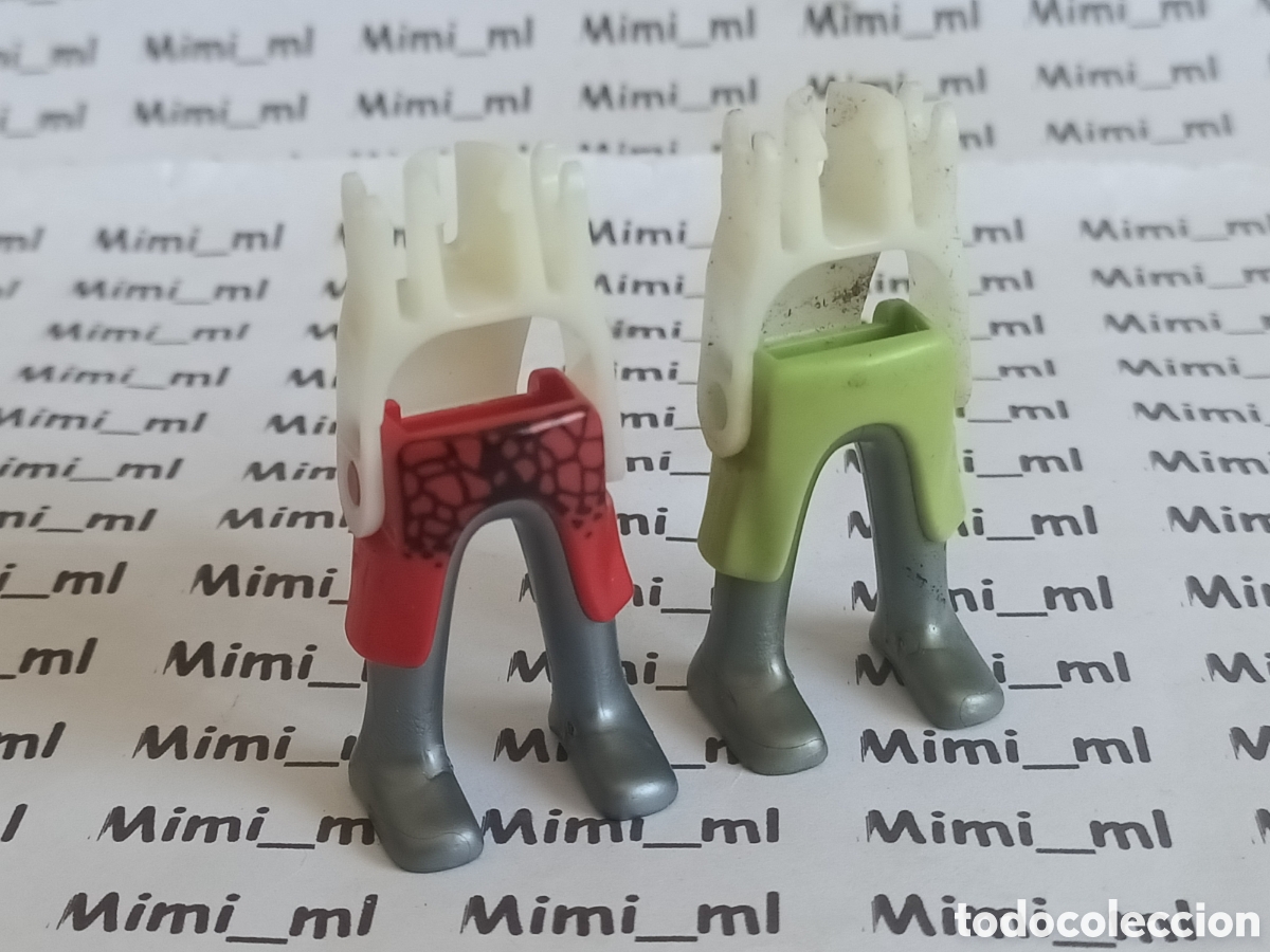 Playmobil: Playmobil 2 pares piernas con esqueleto hombre caballero medieval guerrero samur&aacute;i mongol