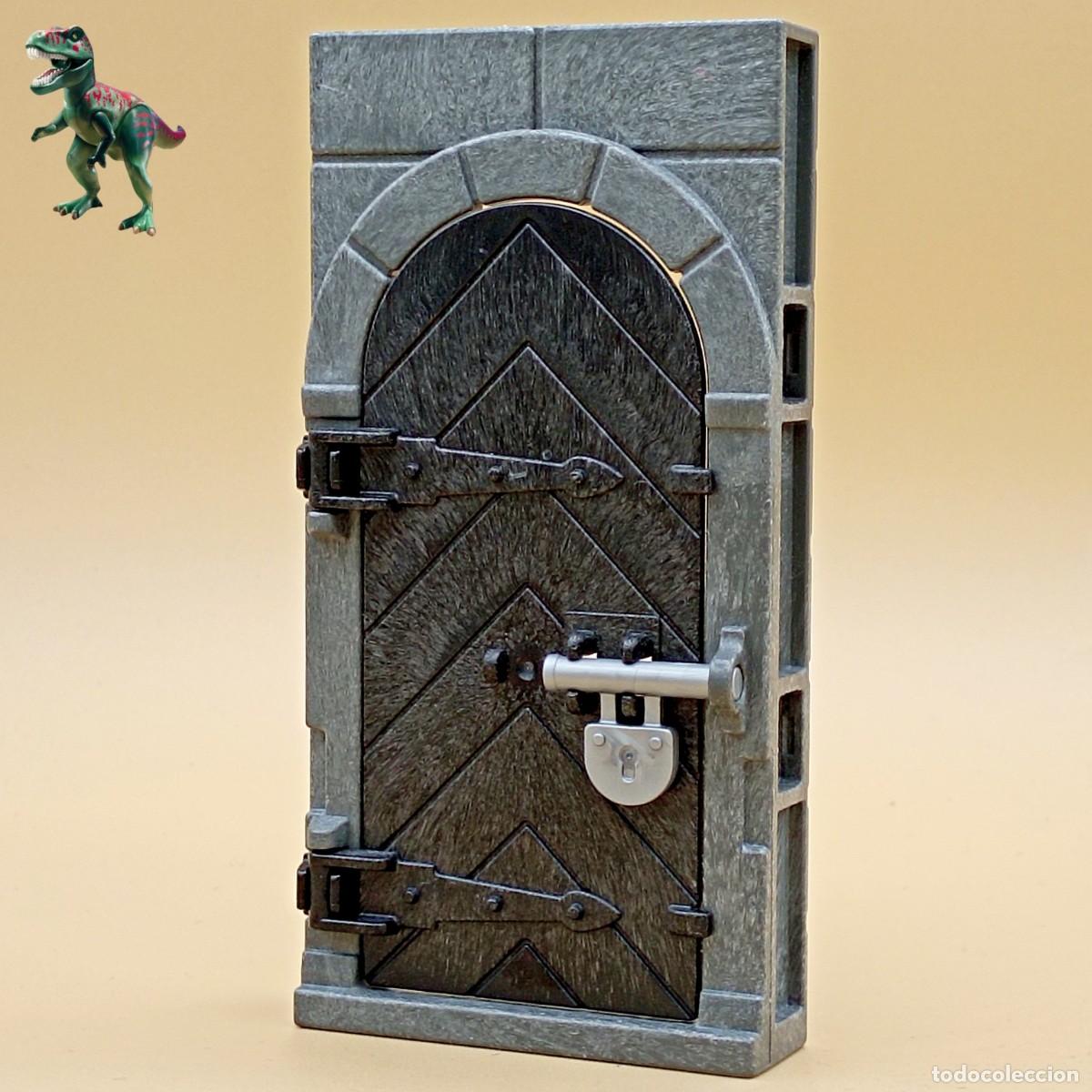 Playmobil: Playmobil muro con puerta y cerrojo castillo del dragon rojo medieval system X 30247640 3269 5757