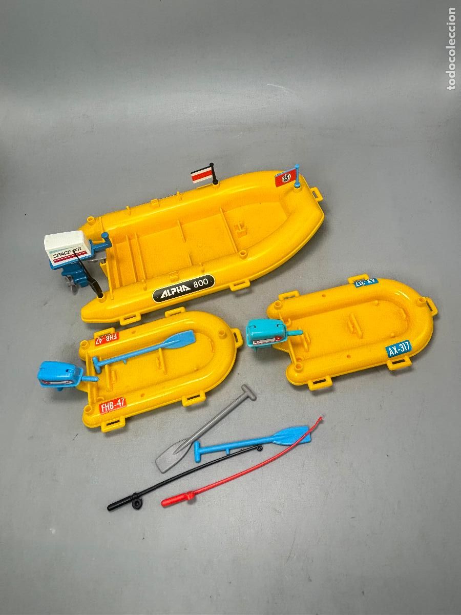 Playmobil: Playmobil lote bote lancha pesca amarilla