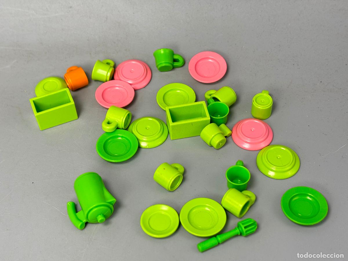 Playmobil: Playmobil lote plato taza recipiente