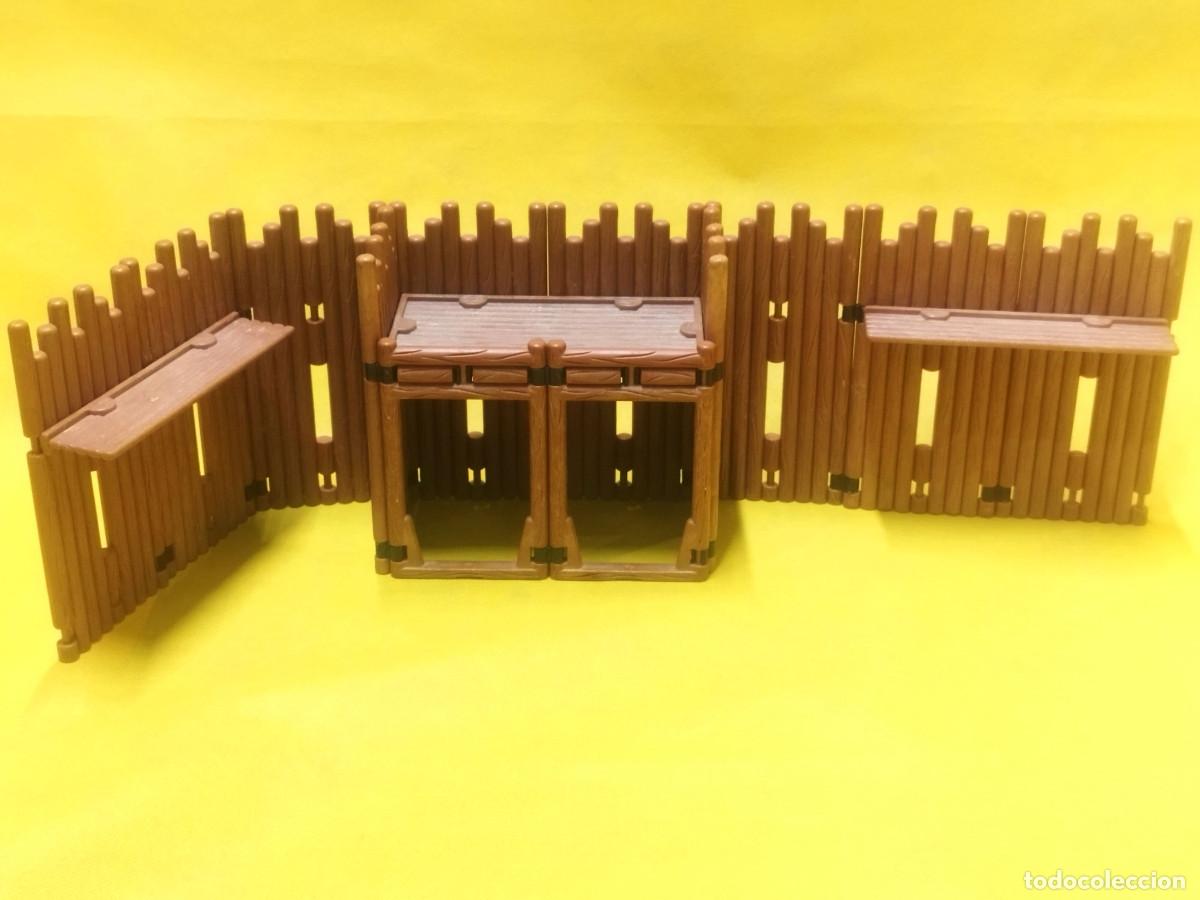 Playmobil: Playmobil Ampliaci&oacute;n de fuerte del oeste, tramo de empalizada de madera