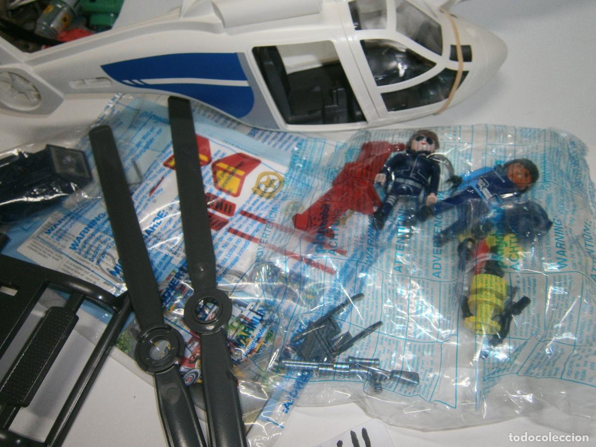 Playmobil: HELICOPTERO DE POLICIA PLAYMOBIL NUEVO CON COMPLEMENTOS SIN USAR