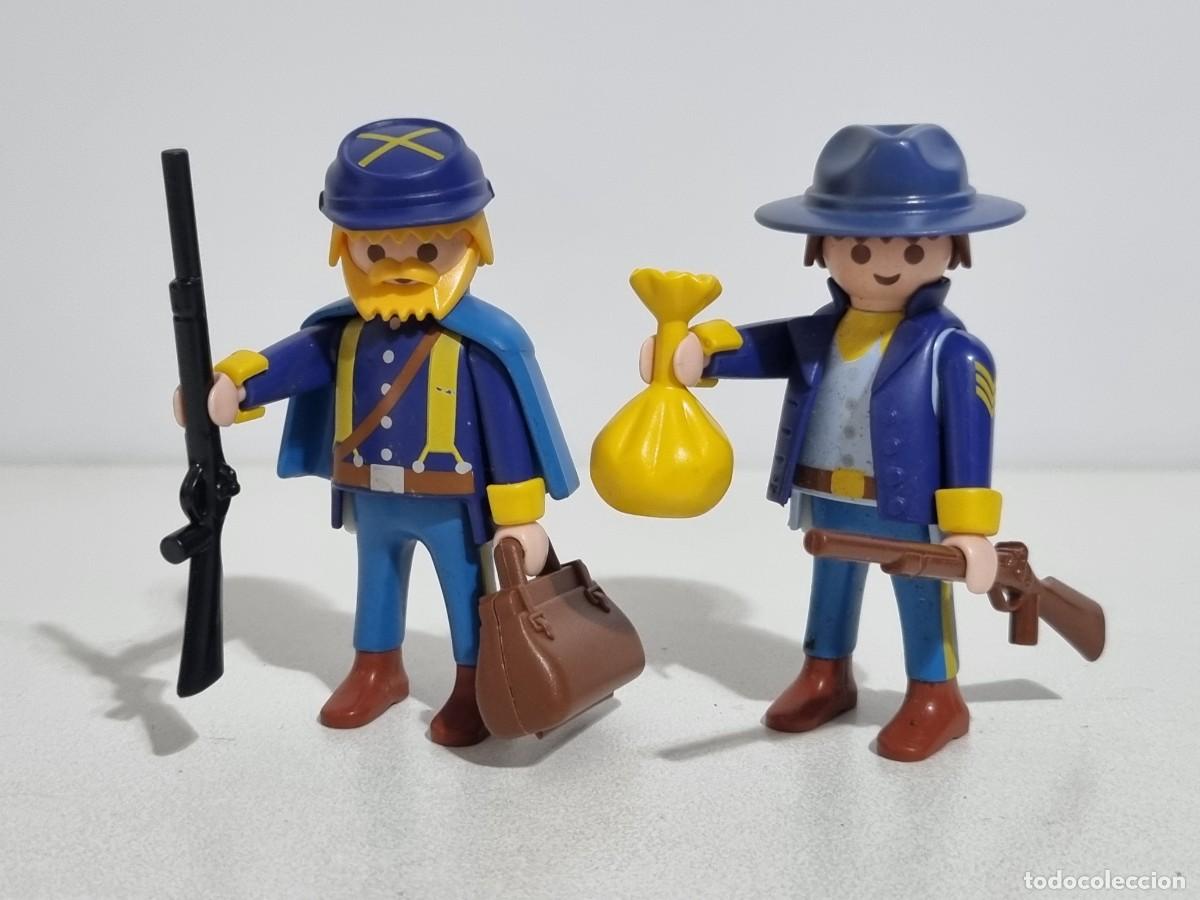 Playmobil: Playmobil 3037 Antiguo Nordista Banco Nacional Soldado Oficial Oeste Western