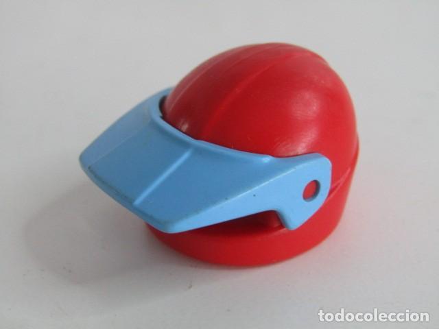 Playmobil: DIFICIL CASCO ESPECIAL ROJO CON VISERA MOTOCICLISTA DE CROSS ANTIGUO PLAYMOBIL