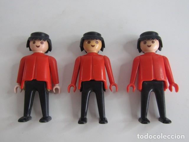 Playmobil: DIFICIL SET DE 3 CLICKS ROJOS Y NEGROS 1&ordf; &Eacute;POCA BASTANTE USADOS PLAYMOBIL