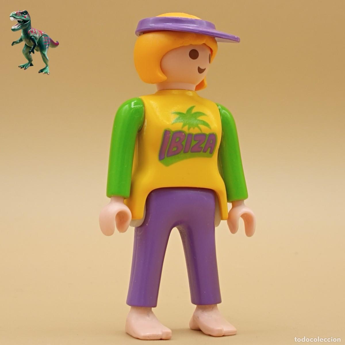 Playmobil: Playmobil figura mujer turista Ibiza lancha motora barca vacaciones de verano playa 3225