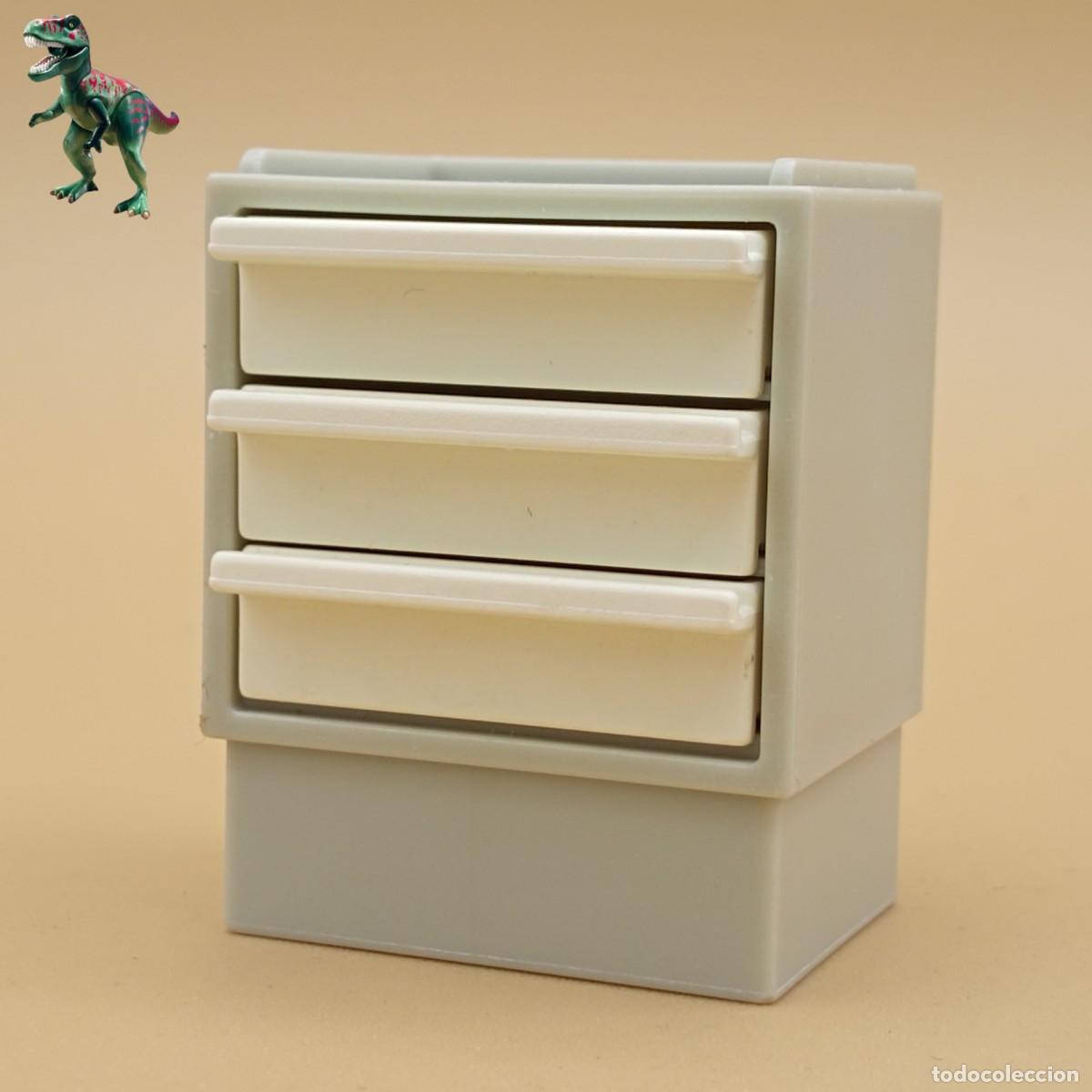 Playmobil: Playmobil cajonera gris mesa de hospital clinica mesita cajones mueble quirofano 3004510 3459