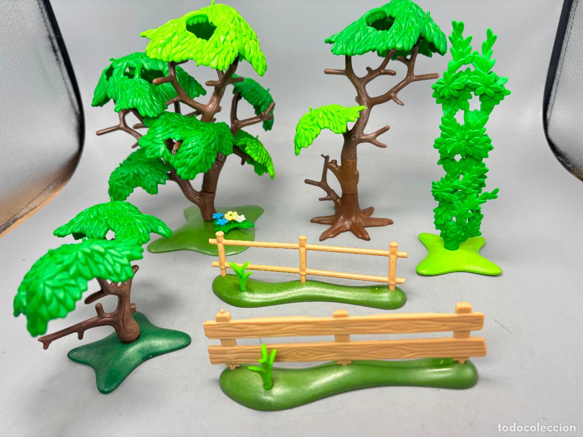 Playmobil: Playmobil lote &aacute;rbol vegetaci&oacute;n valla escenario