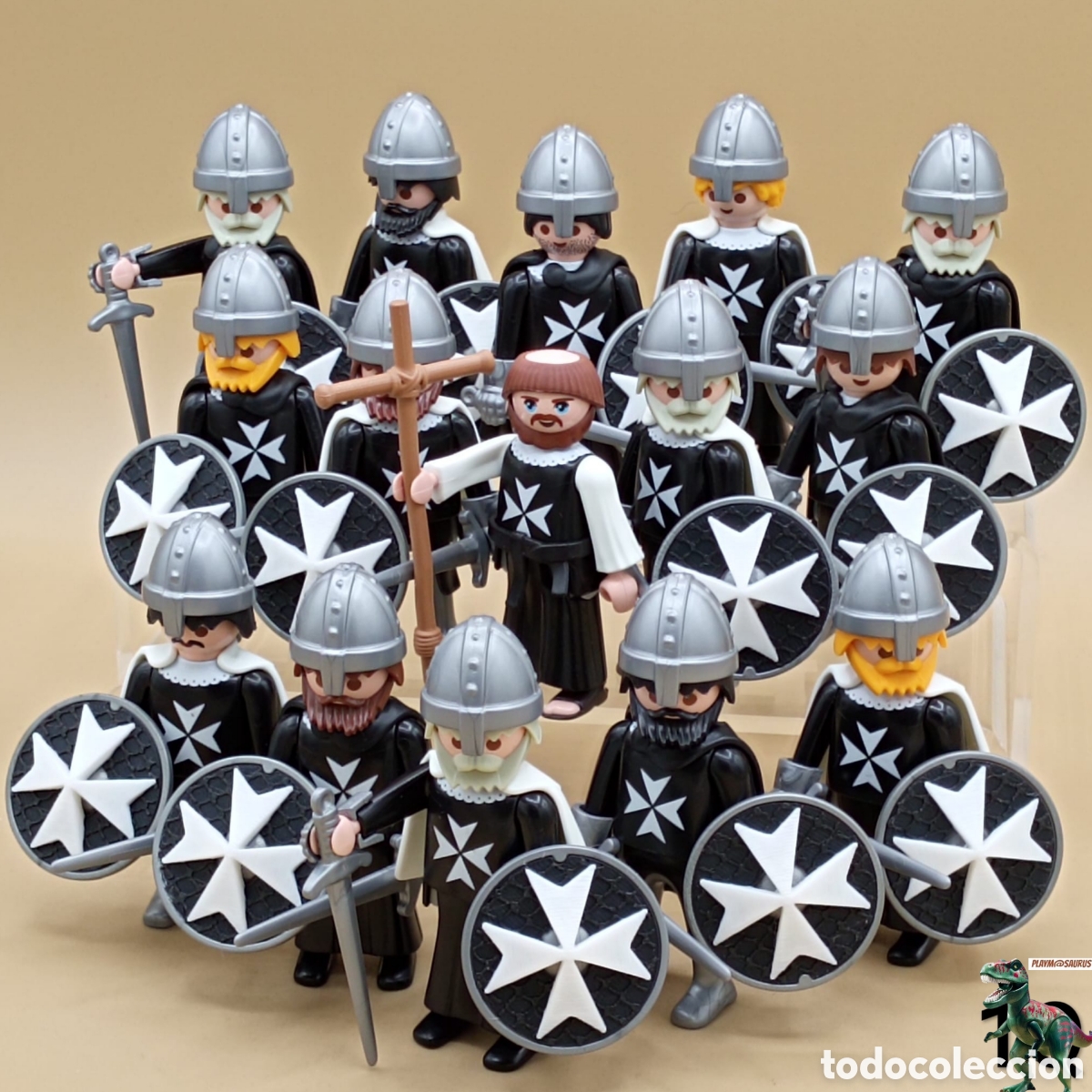 Playmobil: Playmobil ejercito templarios caballero de la cruz de malta soldados cruzados catolicos medieval
