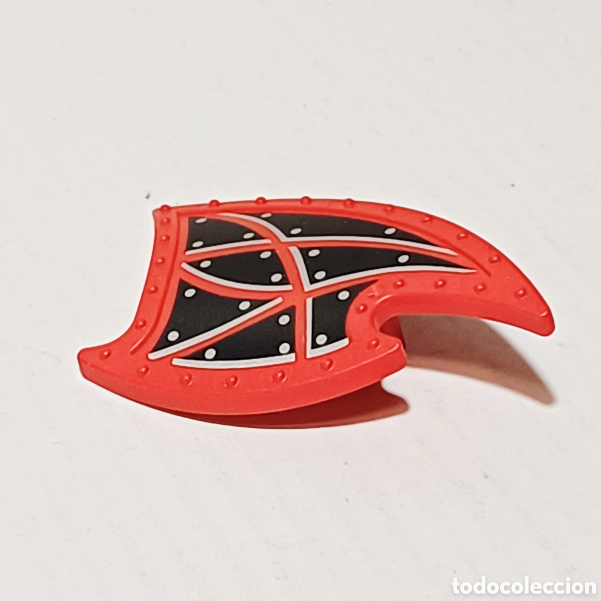 Playmobil: Pieza playmobil escudo medieval guerrero soldado rojo y negro