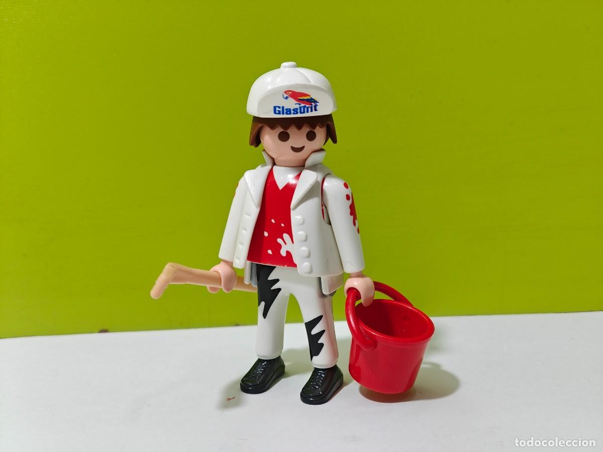 Playmobil: playmobil figura hombre pintor con brocha, casa, oficina, edificio, construcci&oacute;n, city...