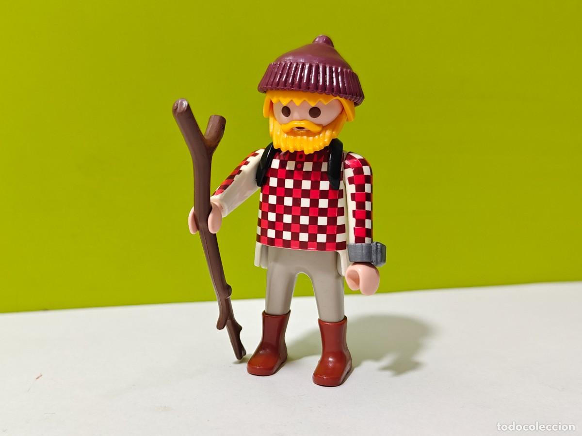 Playmobil: playmobil figura hombre monta&ntilde;ero con mochila, monta&ntilde;a, caba&ntilde;a, expedici&oacute;n, traves&iacute;a, city...