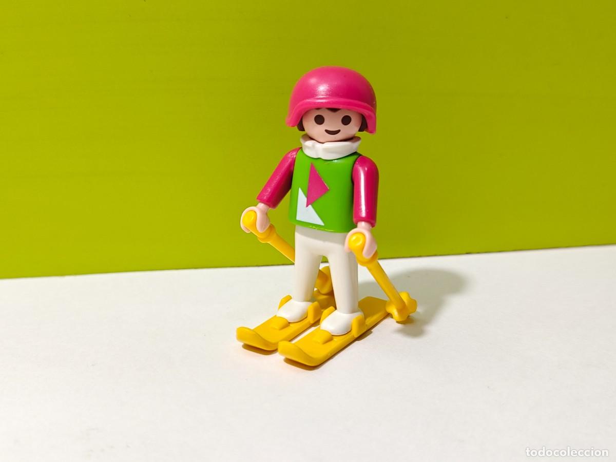Playmobil: playmobil figura ni&ntilde;o con esqu&iacute;s-esquiador, invierno, monta&ntilde;a, nieve, estaci&oacute;n, parque, city...
