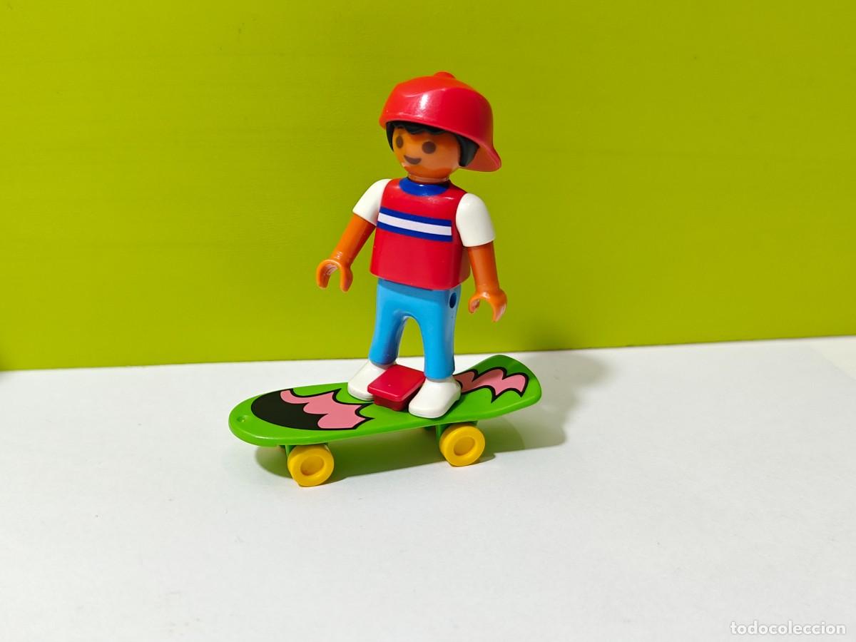 Playmobil: playmobil figura ni&ntilde;o en skate-monopat&iacute;n, colegio, parque, feria, guarder&iacute;a, city...