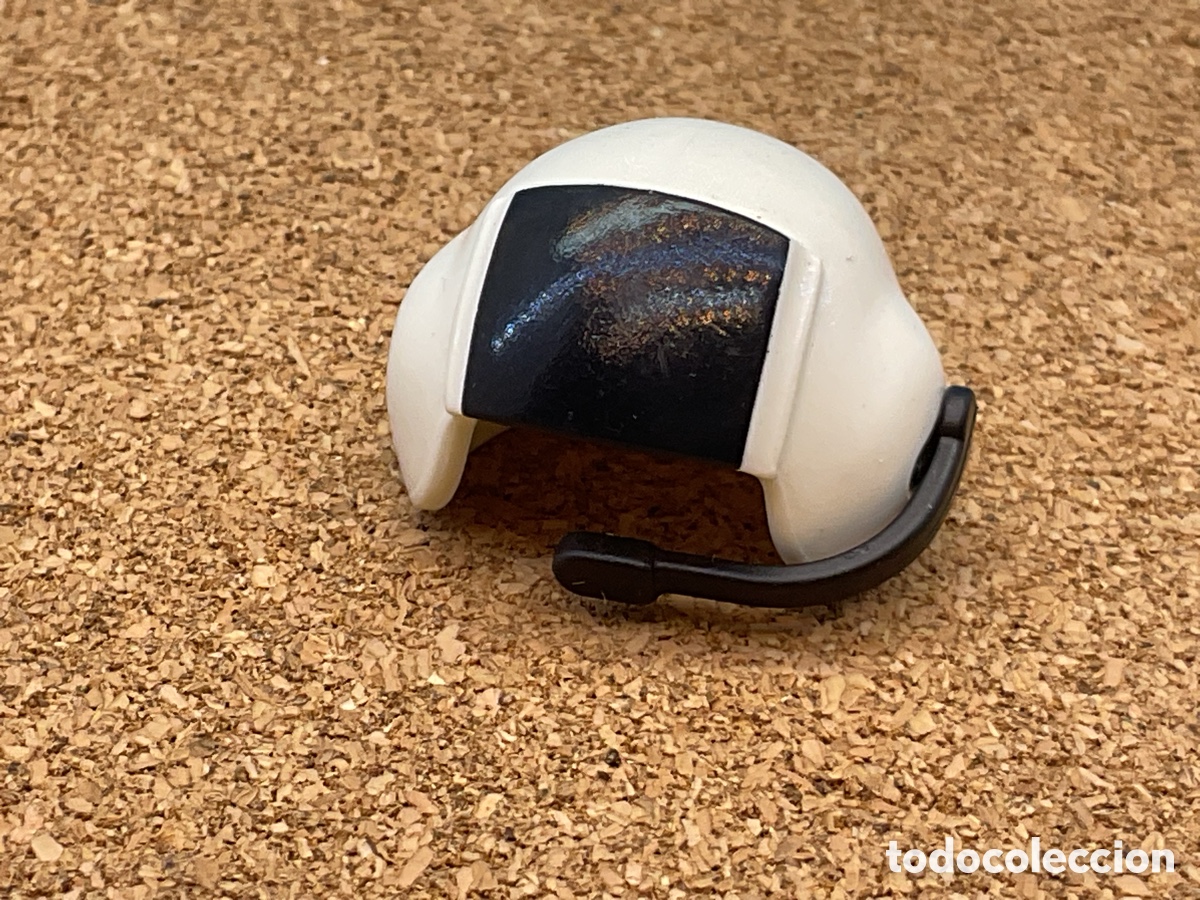 Playmobil: ACCESORIO PLAYMOBIL. CASCO COLOR BLANCO CON MICRO. REF PILOTO.