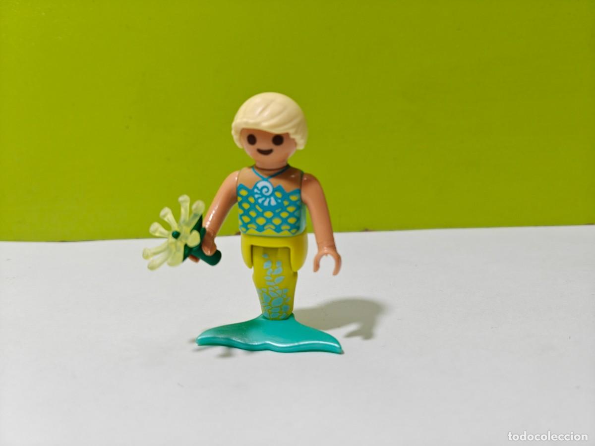 Playmobil: playmobil figura ni&ntilde;o sireno con vegetaci&oacute;n marina, mar, vikingos, fantas&iacute;a, Neptuno, city...