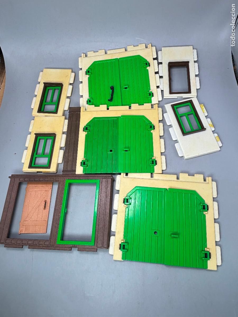 Playmobil: Playmobil 3436 3716 lote pared puerta ventana granja poni