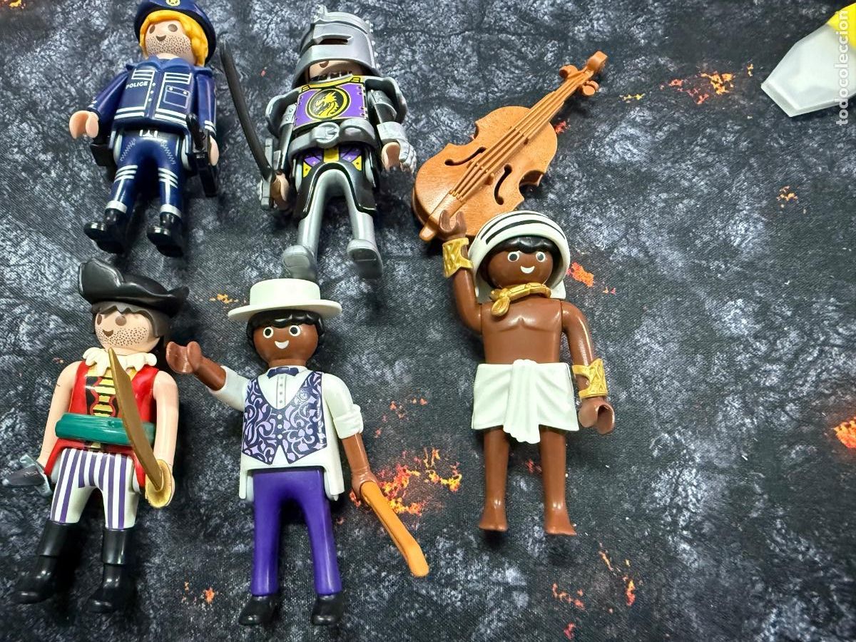 Playmobil: LOTE PLAYMOBIL MEDIEVAL + POLIC&Iacute;A + GUERRERO + M&Uacute;SICO + FIGURA EX&Oacute;TICA