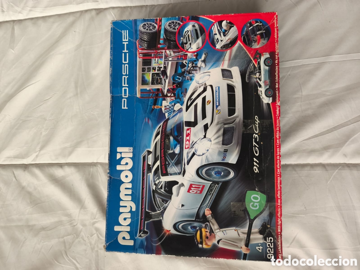 Playmobil: Set Playmobil Porshe 4365 blanco. Coche de tunin con efectos de luz. 2011.