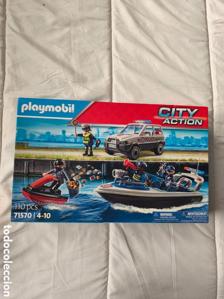 Playmobil: Playmobil . Mod. 71570 . City action persecution policial acuatica . Caja original