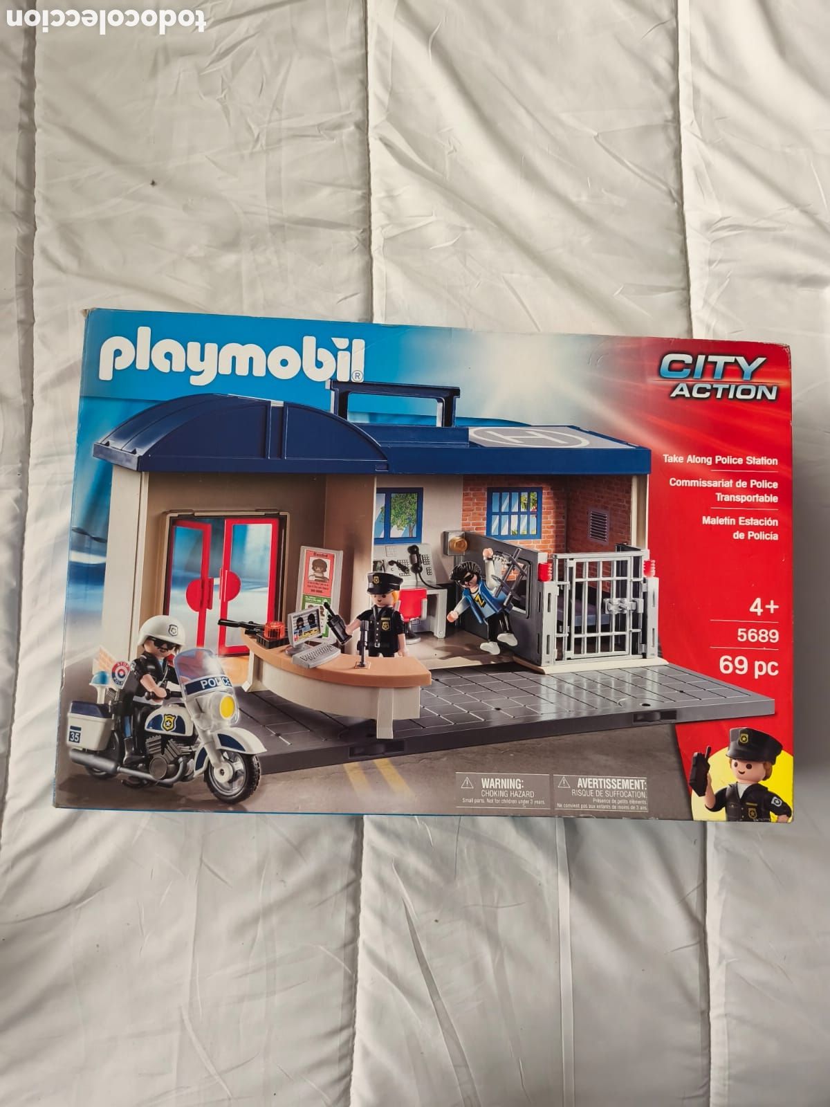Playmobil: Set de construccion Action 5689. Comisaria policia maletin. 69 piezas. 2016.