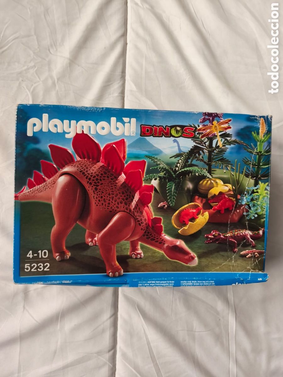 Playmobil: Playmobil . 5232 . Estegosaurio con cria. Serie Dinos. 2011 . Made in Germany . Caja original